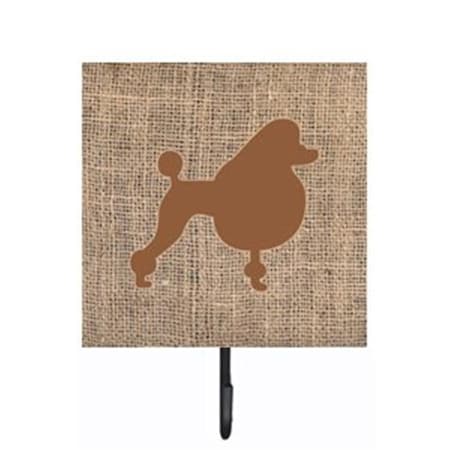Carolines Treasures Poodle Burlap and Brown Leash Or Key Holder BB1072-BL-BN-SH4